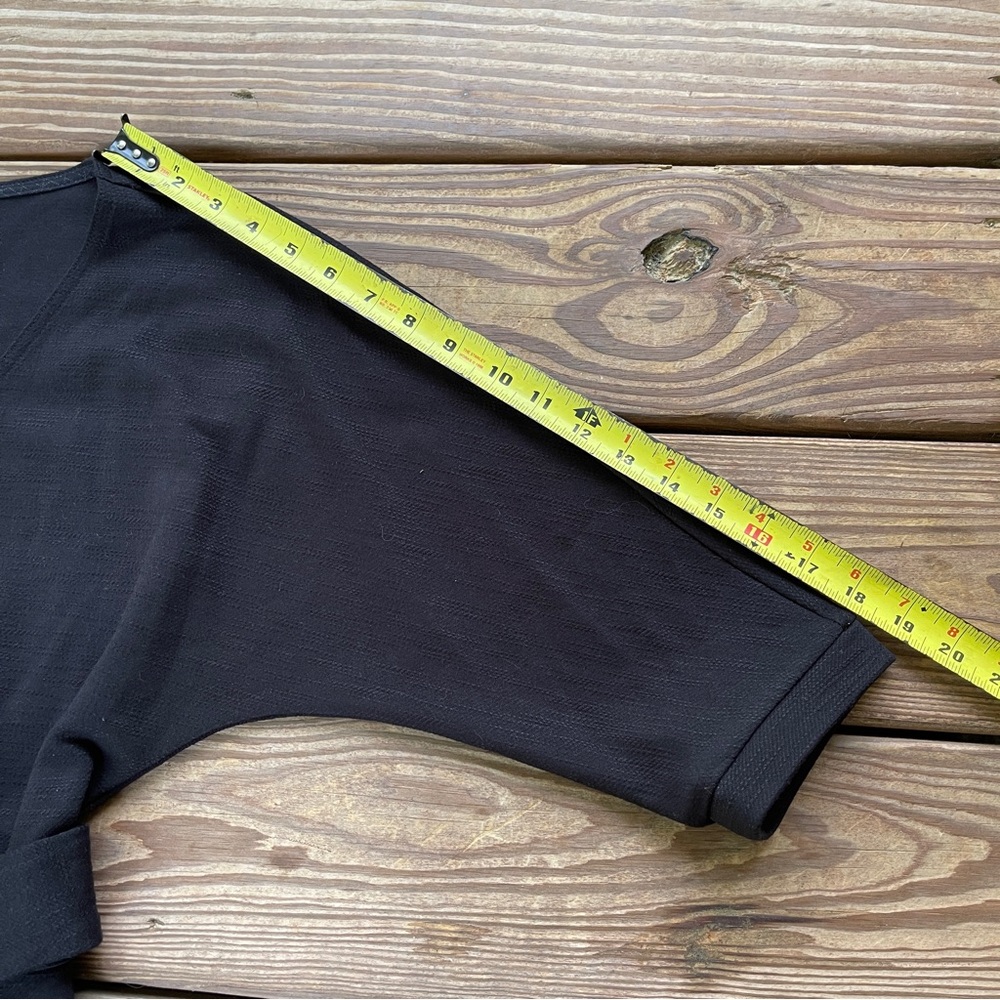 Anthropologie Jumpsuit Womens Size XS Black Sutton Ponte Belted Pockets V Neck - Picture 10 of 13